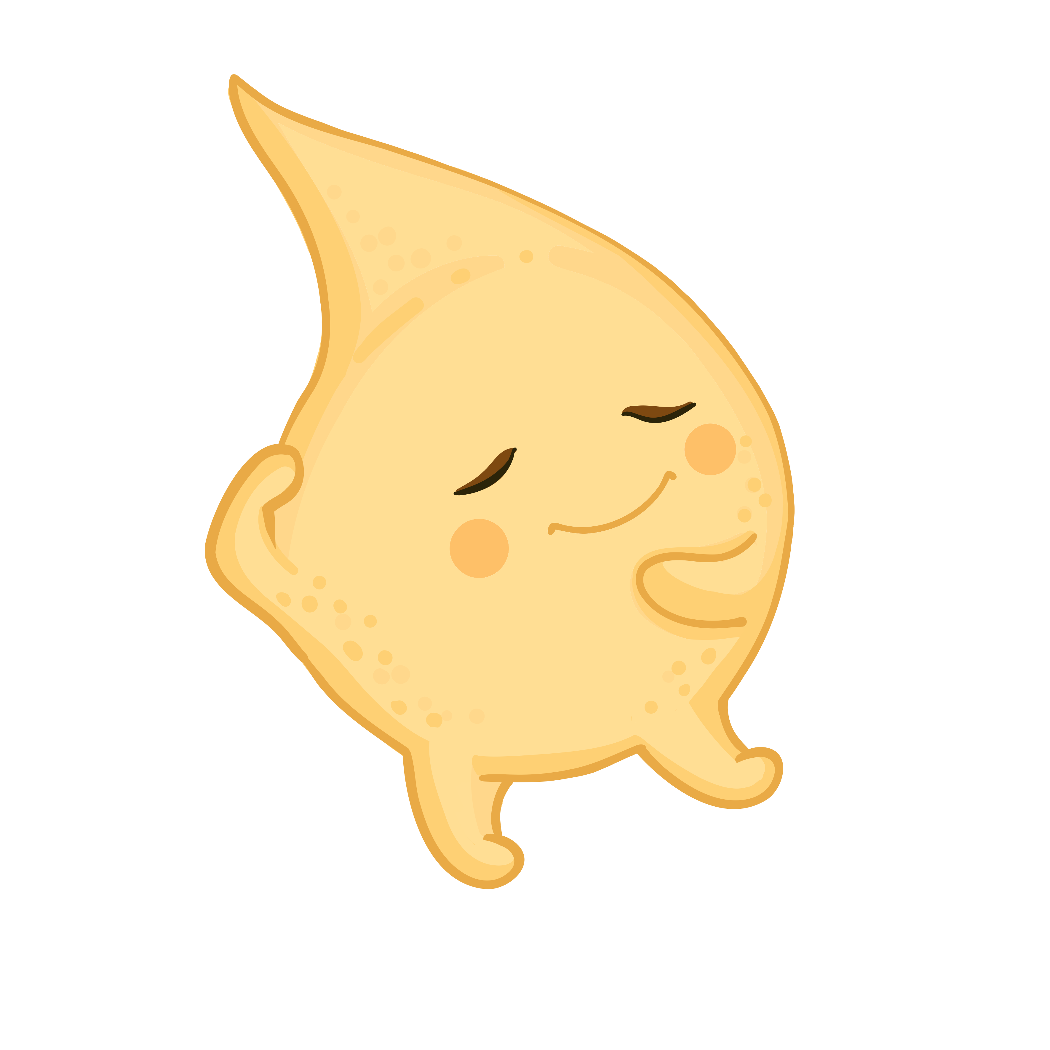 A gentle Sunny Days droplet character